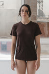 BASERANGE Classic Bamboo Fiber and Cotton Slim Fit T-Shirt Series Collection Round Neck Bottoming Shirt France BAS-TOCT-BL-000-TACTILE